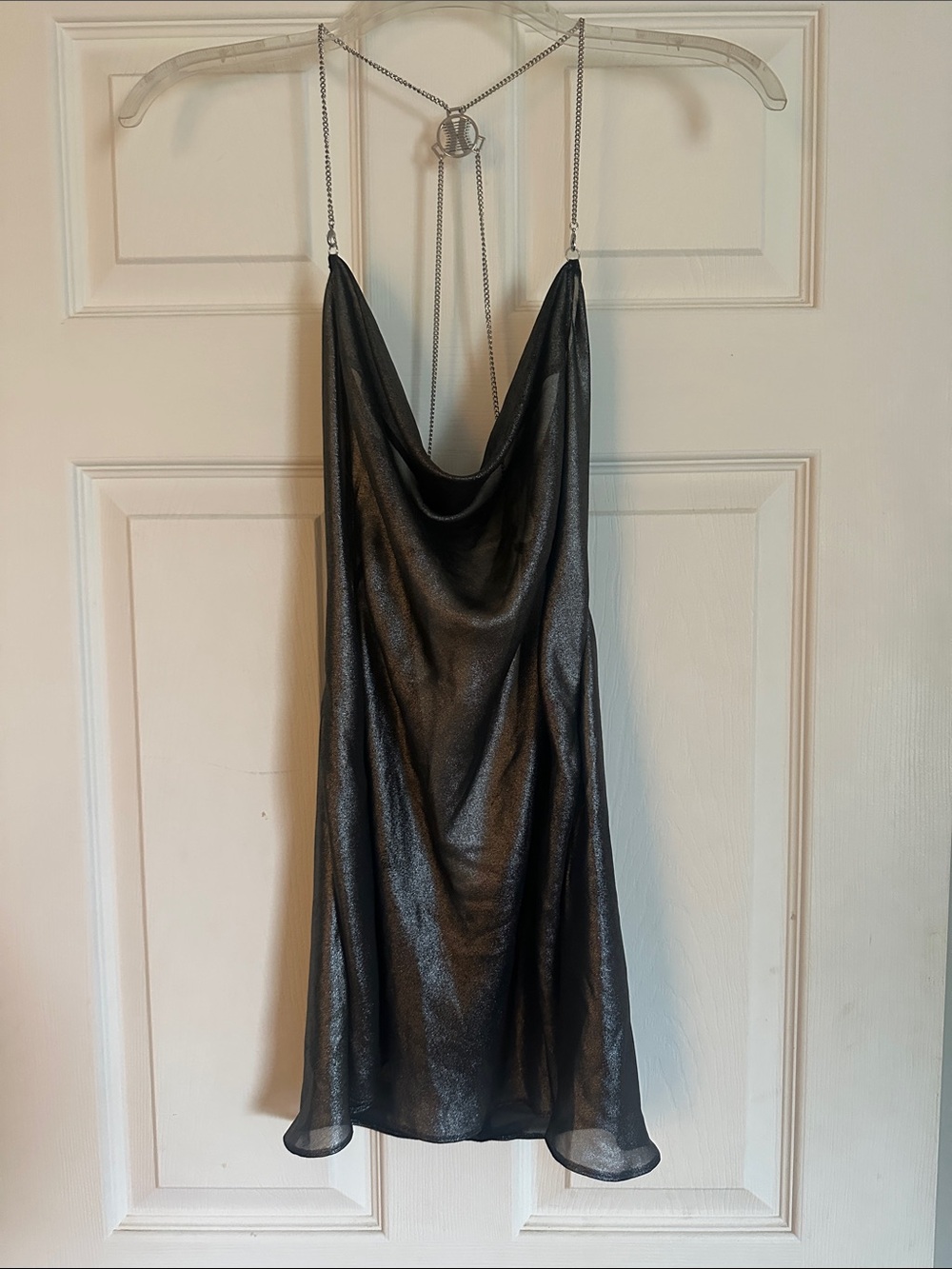 Savage X Fenty Black Backless Cowl Slip Dress